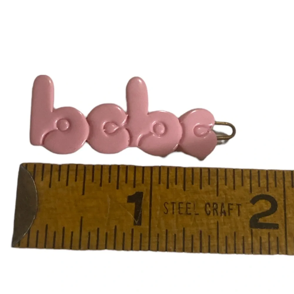 Sweet & Quirky Vintage French Barrettes in‎ Bubblegum Pink Bebe Baby, Deadstock